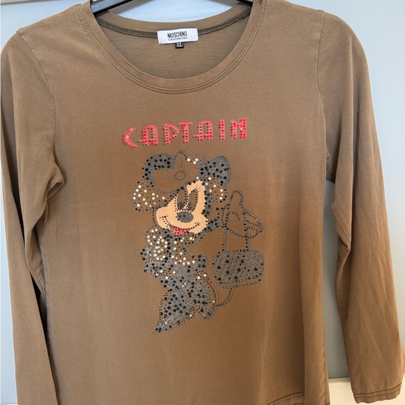 Moschino Disney Minnie Mouse Rhinestone Long Sleeve TShirt - Picture 3 of 5